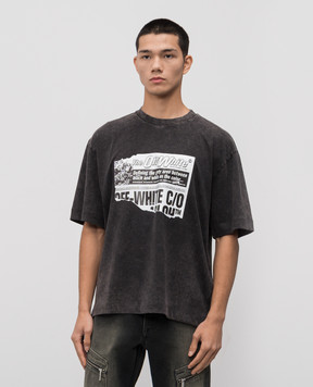 Off-White Gray T-shirt News 44MAA120F5J009
