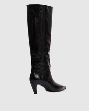 Premiata Black leather glossy boots M6804TEX