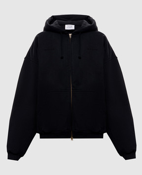 Vetements Black sports jacket with logo embroidery MH27BJ170Bw