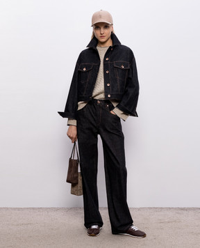 Brunello Cucinelli Black denim jacket ML1347672P