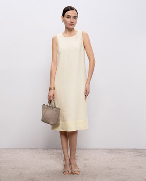 Peserico Yellow linen dress S0241102647