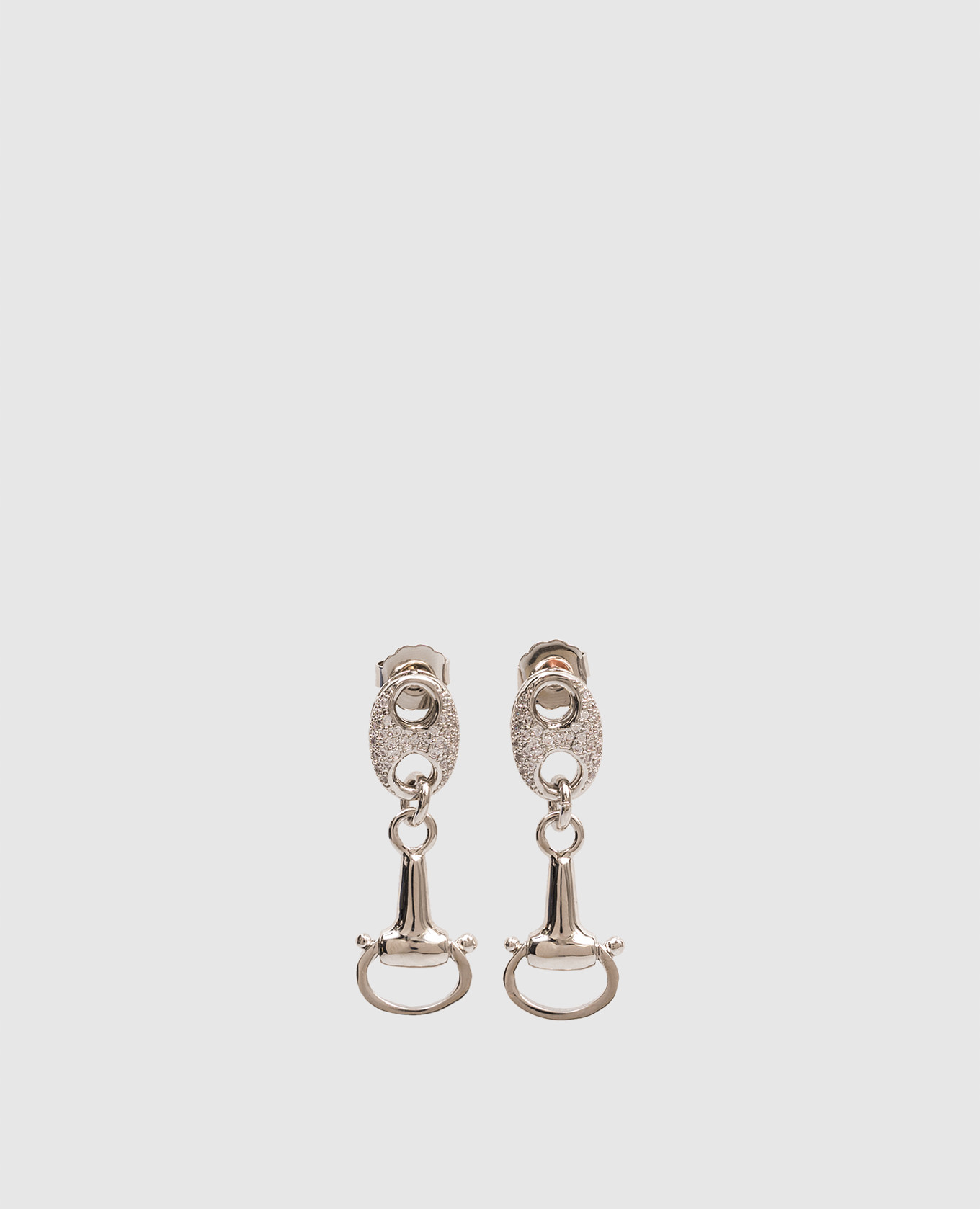 

Silver earrings with crystals Reco