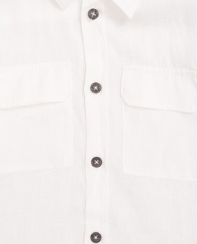 C.P. Company Children's white linen t-shirt CMC00ALUA011014