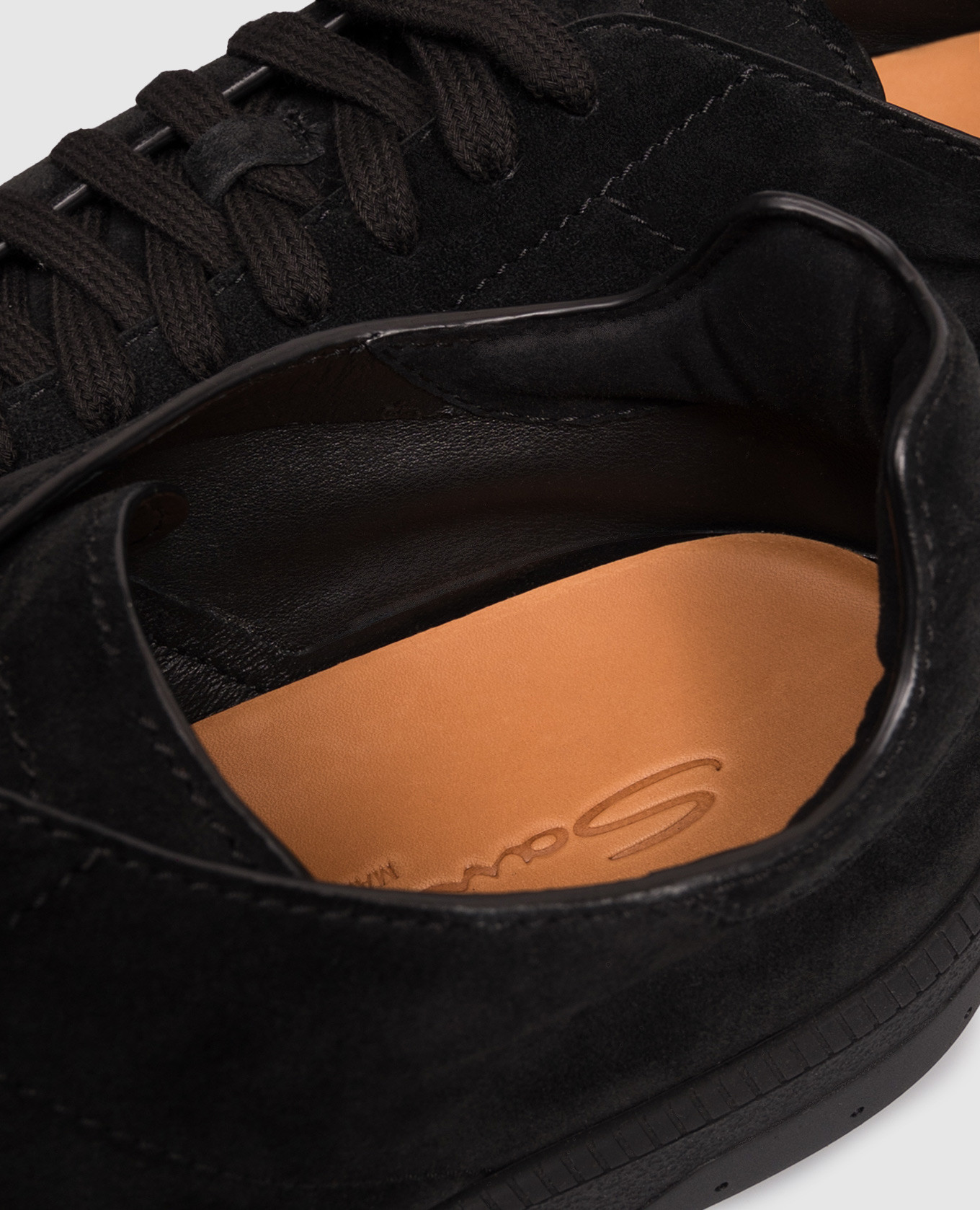 Black suede sneakers Santoni 5