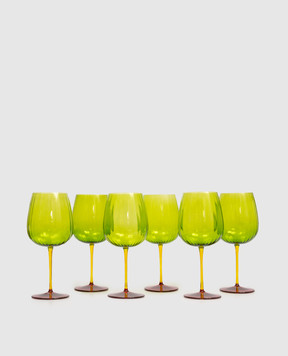 La Reine Set of green JOY gin glasses 6 pcs JOYGINTONIC