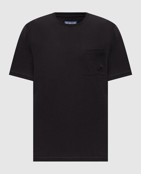 Vilebrequin Black Titan T-shirt with embroidered emblem TTNU0P00