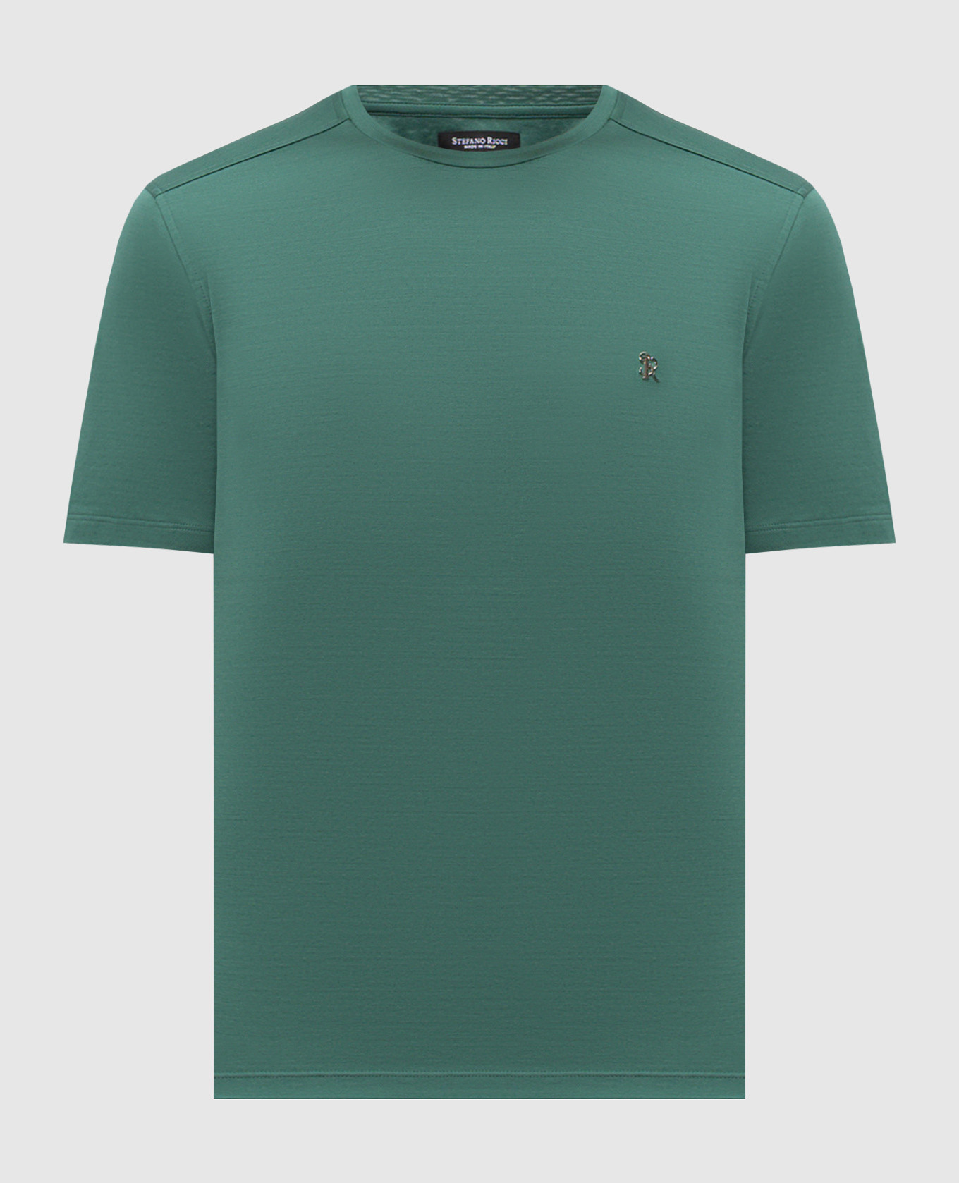 

Green T-shirt with monogram logo Stefano Ricci