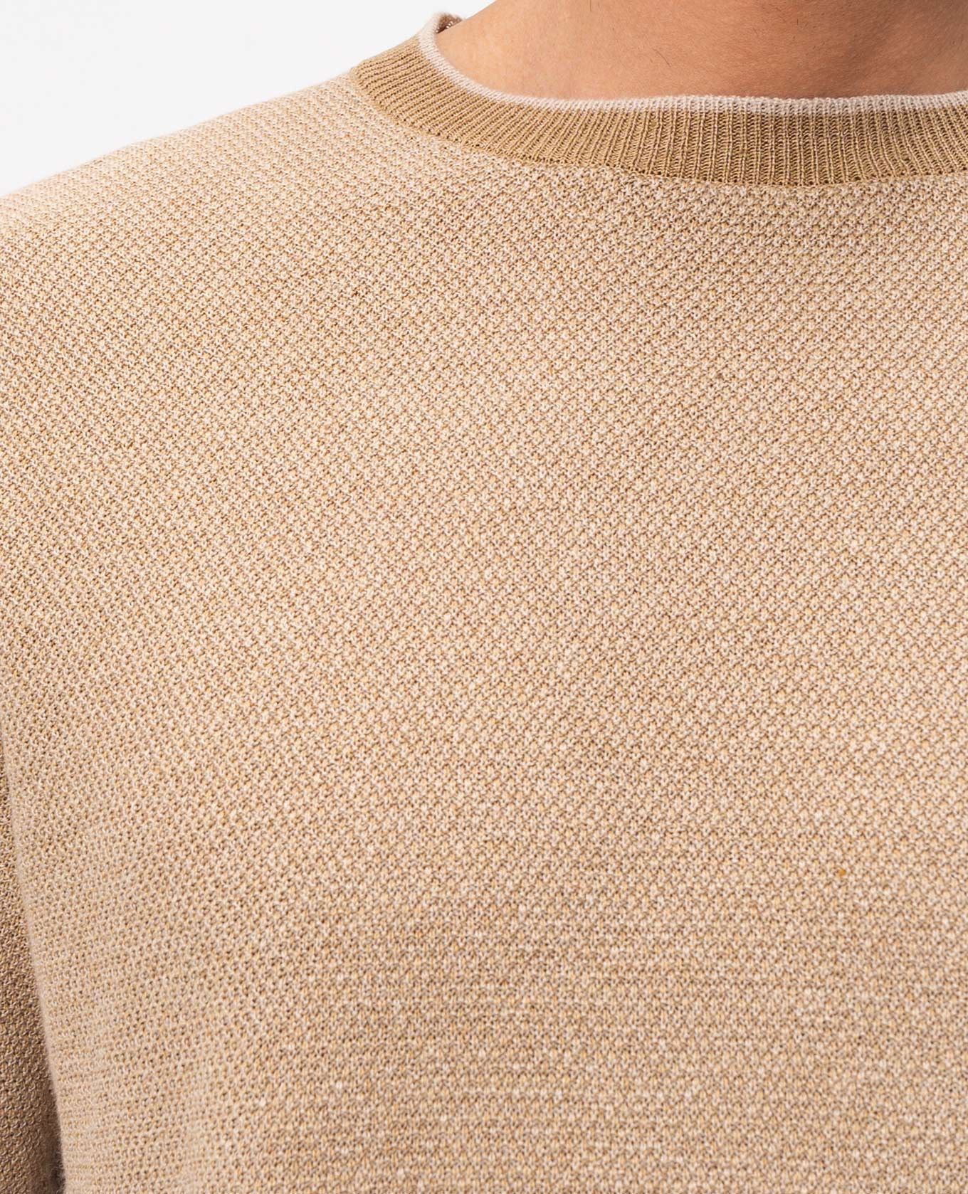 Beige linen and silk T-shirt Canali 5