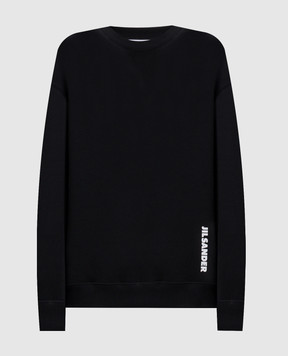 Jil Sander Black sweatshirt with logo print J02GU0122J20128