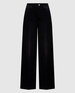 Toteme Black jeans with a patch 251WRB2426FB0046