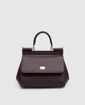 Dolce&Gabbana Purple leather bag Sicily BB6003B1001