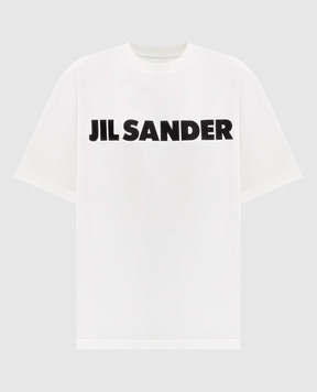 Jil Sander White T-shirt with logo print J03GC0137J45148