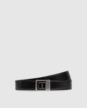Saint Laurent Black leather belt LA 66 847812AAG6L