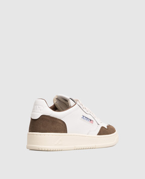 AUTRY White leather MEDALIST sneakers with logo A1UNAULWFT05