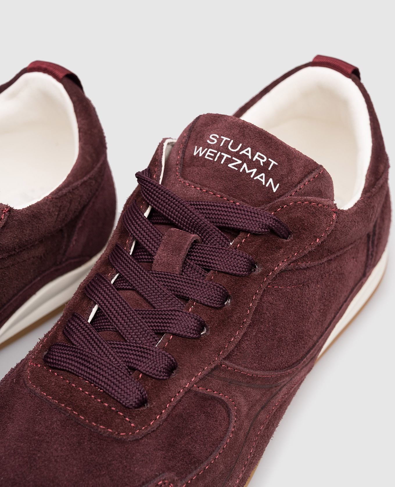 

Burgundy suede Scout sneakers with logo Stuart Weitzman