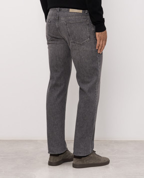 Trussardi Gray jeans with a patch P403HD04945NMJ380D50