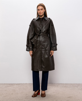 Max & Co Brown leather trench coat MCOSPIGOLA