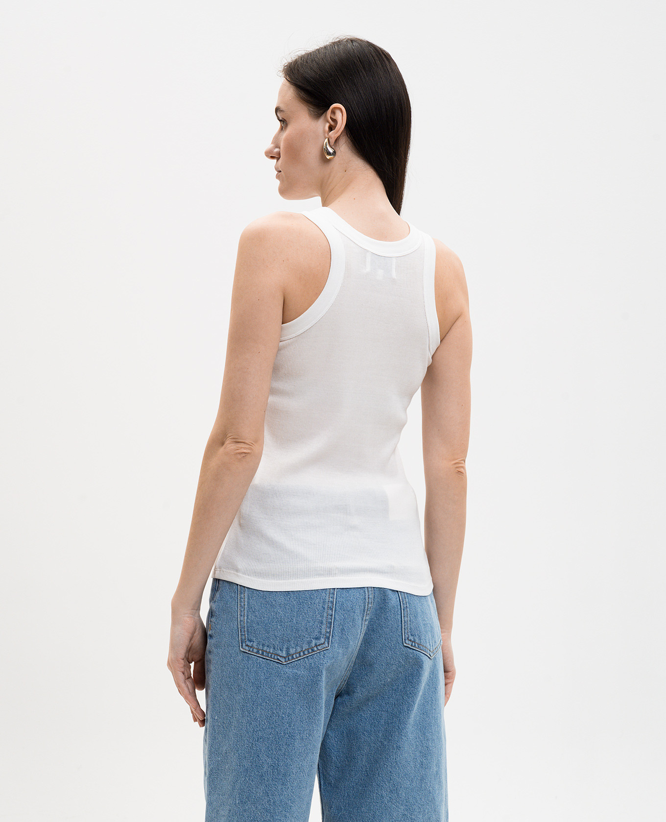 

White LIMBA T-shirt with embroidered emblem Loulou de Saison