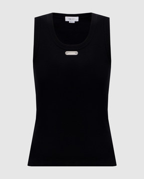 Alexander McQueen Black ribbed tank top A00067QLAER