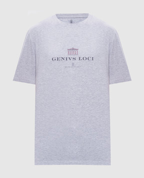 Brunello Cucinelli Grey melange printed T-shirt M0B138520