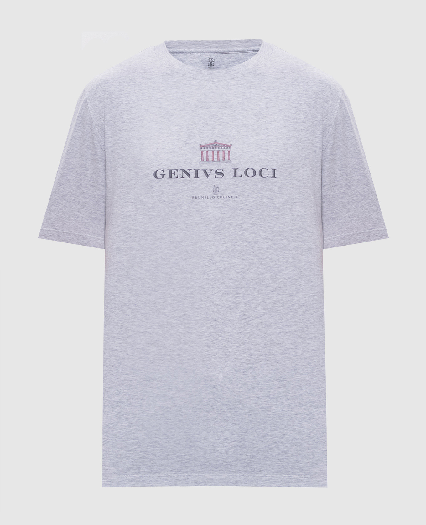 Grey melange printed T-shirt