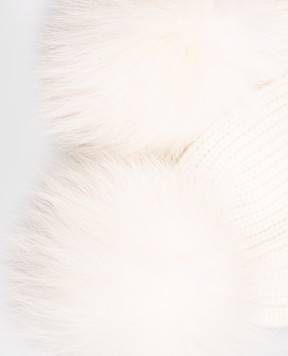 Yves Salomon Enfant Ivory cashmere children's scarf 24WEA011XXCARD