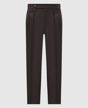 Brunello Cucinelli Brown wool pants M038PM5030