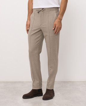 ISAIA Beige wool pants PNC053P9070