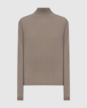 Brunello Cucinelli Beige cashmere and silk turtleneck M41800063