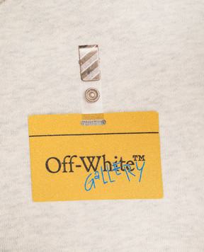 Off-White Children's beige melange sweatshirt with print 44BBA001F26F00B