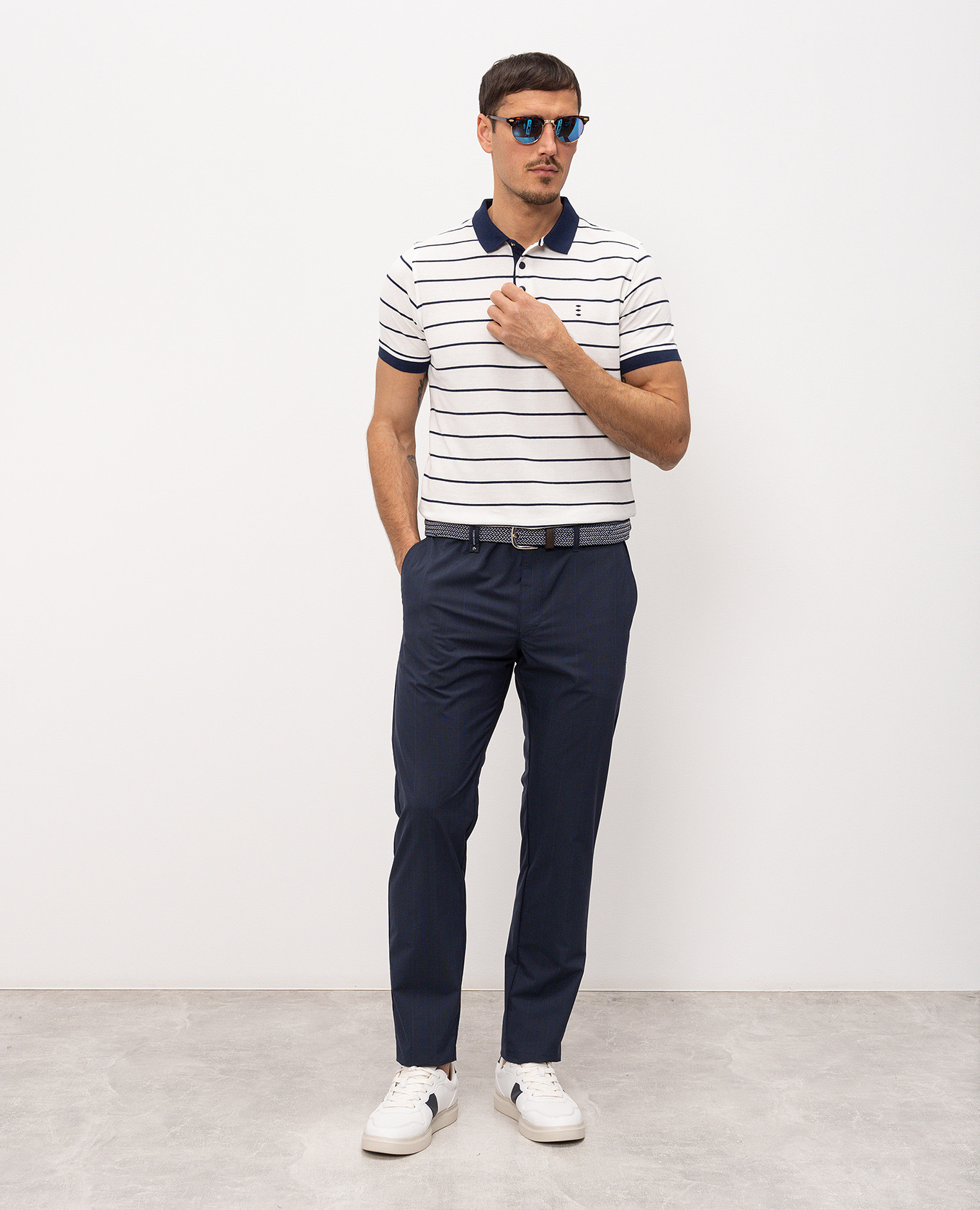 White striped polo shirt Florentino 2