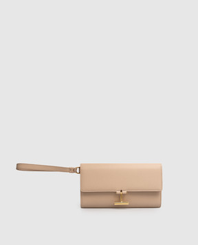 Tom Ford Beige leather clutch S0508LCL095G