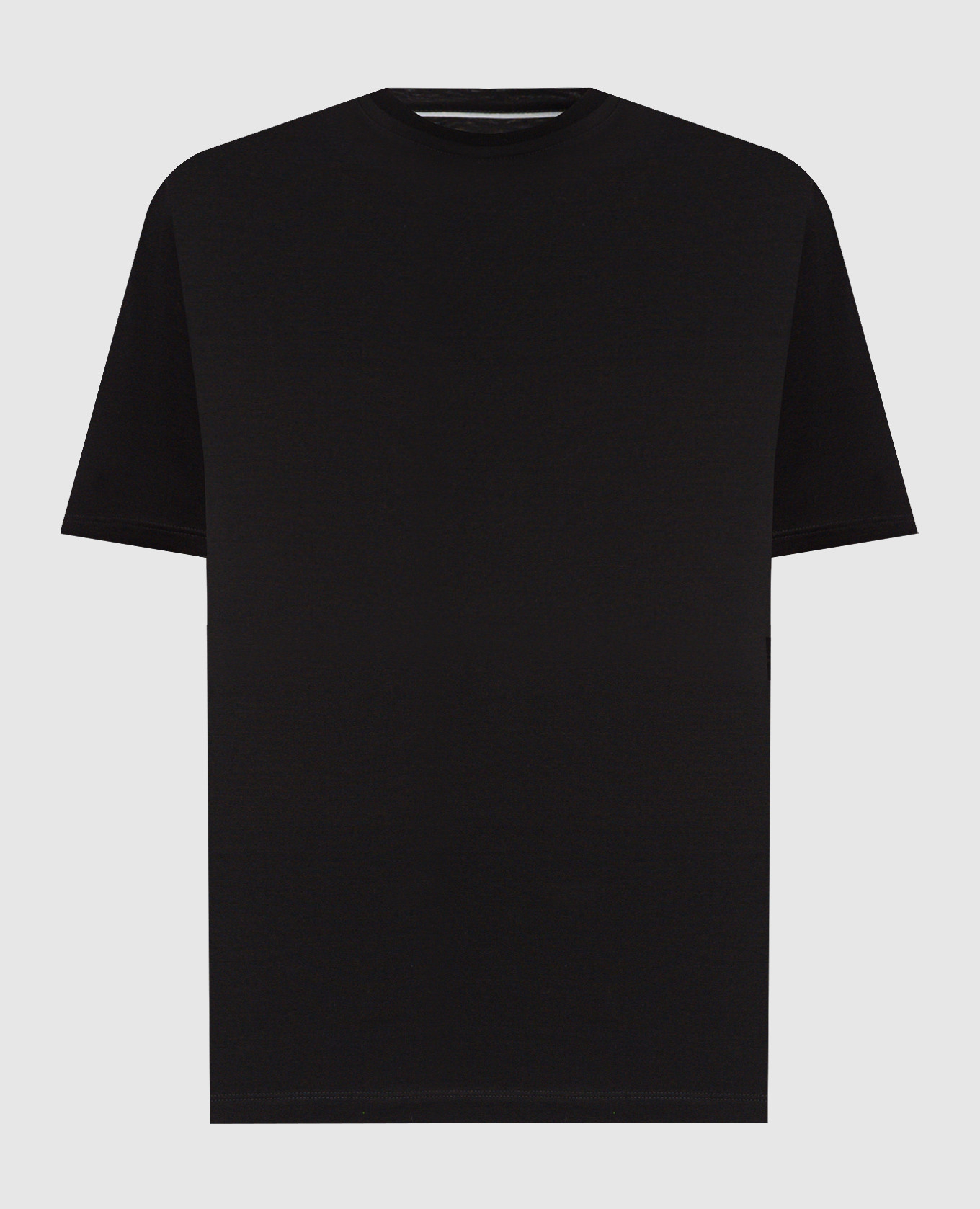 Black cotton T-shirt