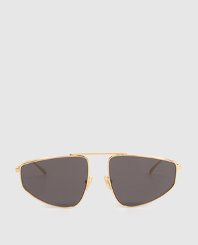 Bottega Veneta Gold sunglasses with logo engraving 861365V4450