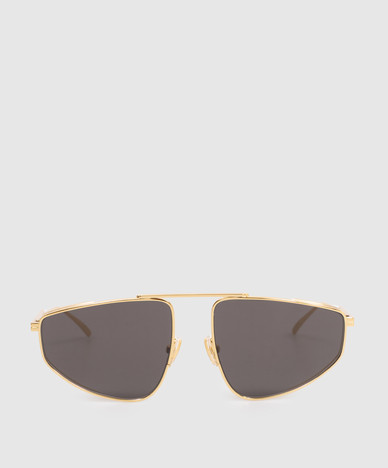 Gold sunglasses with logo engraving