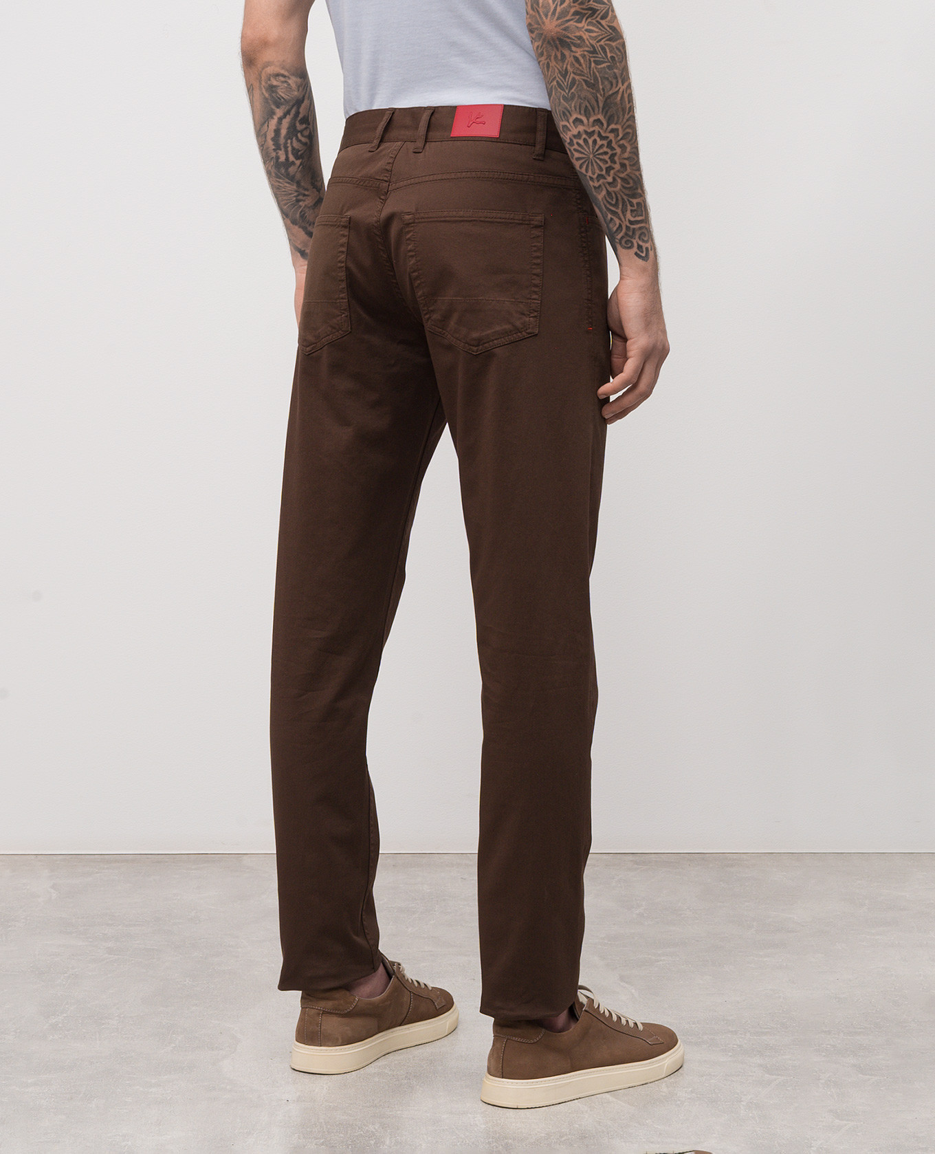 Brown pants with patch ISAIA 4