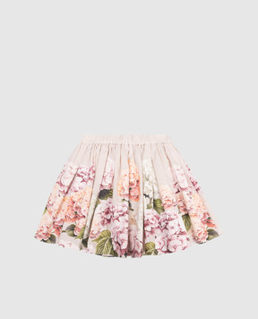 Dolce&Gabbana Children's beige printed skirt L55I63FI5NR56