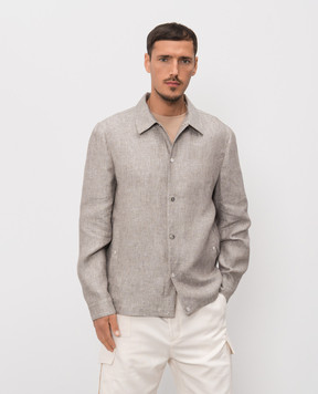 Brunello Cucinelli Gray hemp and linen jacket MH5486589P