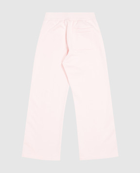 Dolce&Gabbana Children's pink sweatpants with logo embroidery L5JPE3G7QNV26