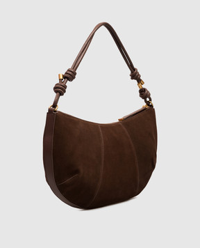 Twinset Brown suede bag with tassel 262TD8231