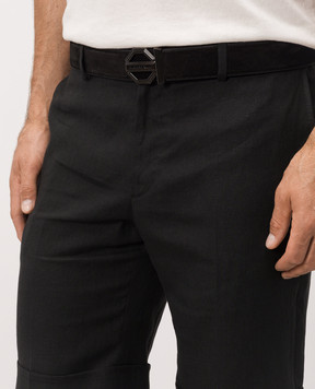 Stefano Ricci Black suede belt N381SDC554U