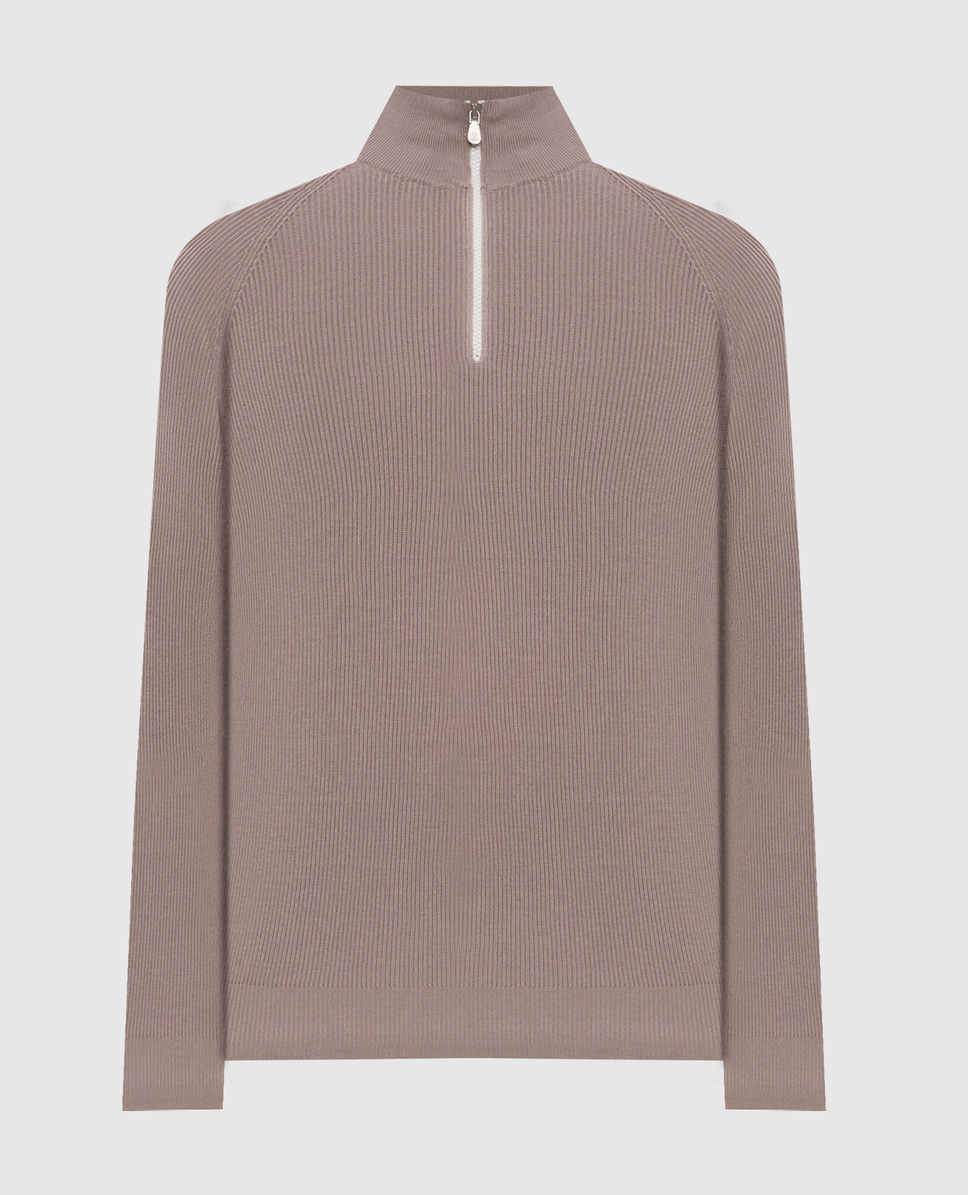 Beige jumper with zipper
