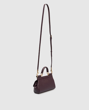 Dolce&Gabbana Sicily purple leather mini bag with logo BB7116B1001