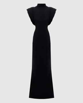 Thierry Mugler Black dress with accent shoulders 26F1RO18731038