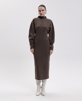 Max Mara Brown TENUTA dress made of wool and cashmere MXSTENUTA
