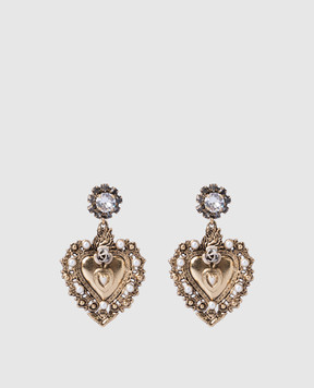 CelesteG Gold earrings with crystals 1593