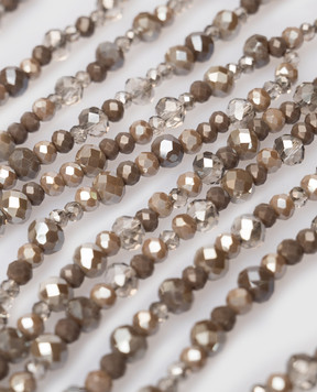Peserico Brown necklace with monil chain and beads A35506C0CC779
