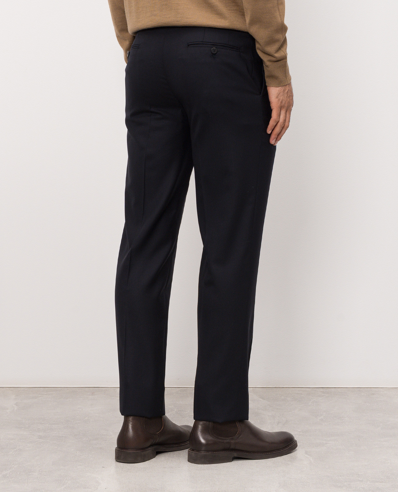 Blue wool pants ISAIA 4