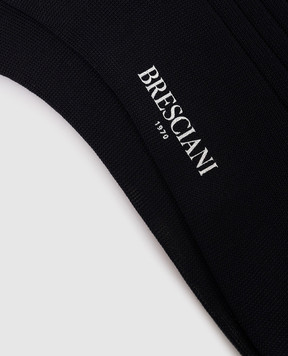 Bresciani Navy ribbed socks with logo MC034UN0004XX