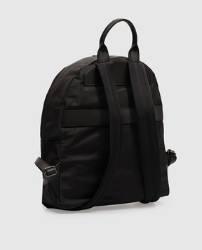 Kiton Black backpack with metal logo UBA0160N01270